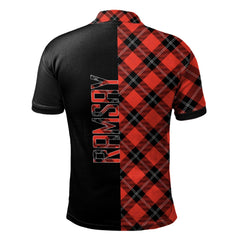 Ramsay Modern Tartan Polo Shirt Half of Me - Cross Style