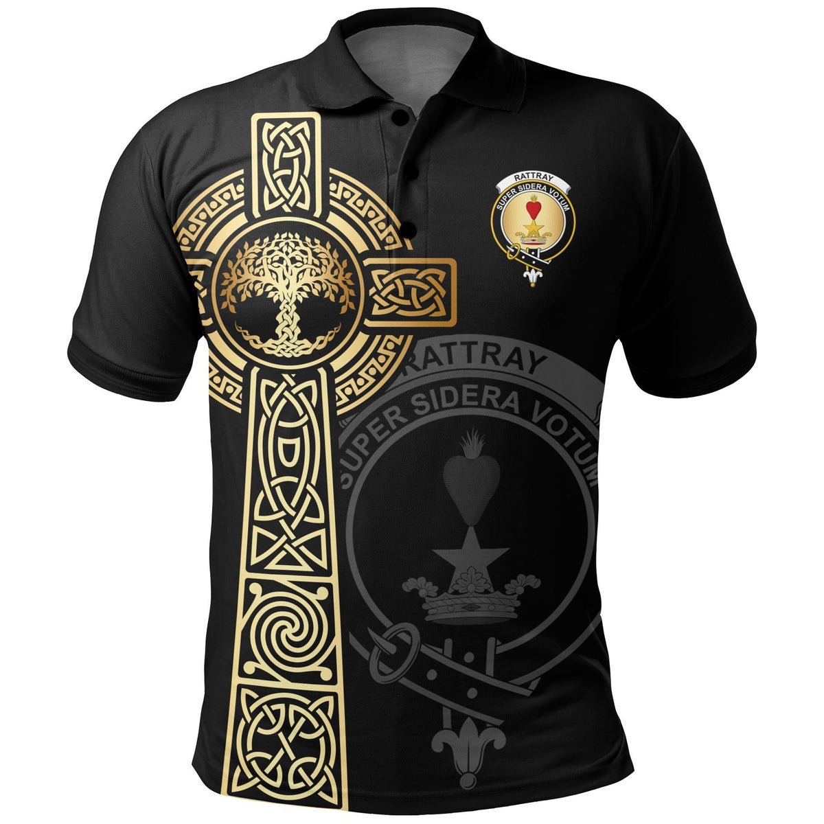 Rattray Clan Unisex Polo Shirt - Celtic Tree Of Life