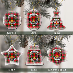 Rattray Tartan Christmas Ceramic Ornament - Snow Style