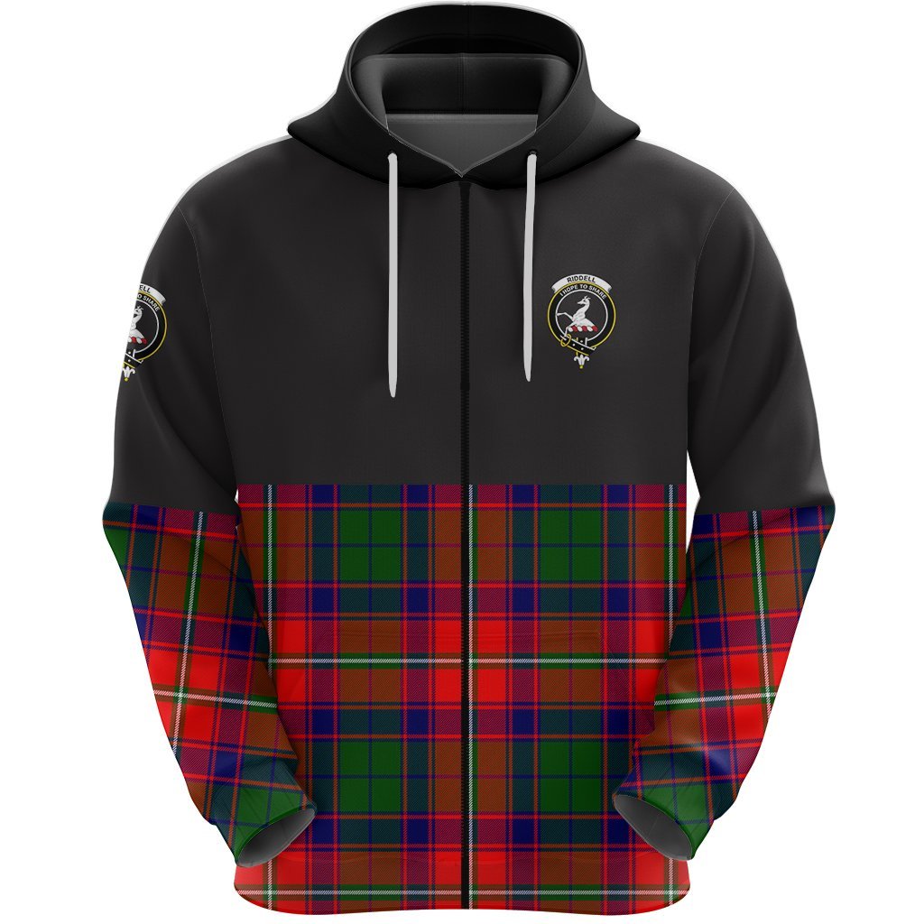 Riddell Clan Half Of Tartan Zipper Hoodie