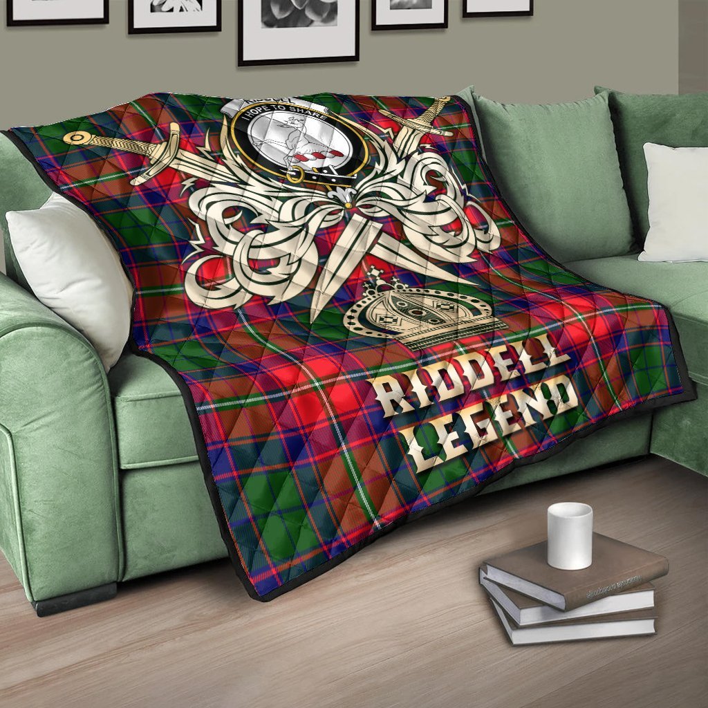 Riddell Tartan Crest Legend Gold Royal Premium Quilt