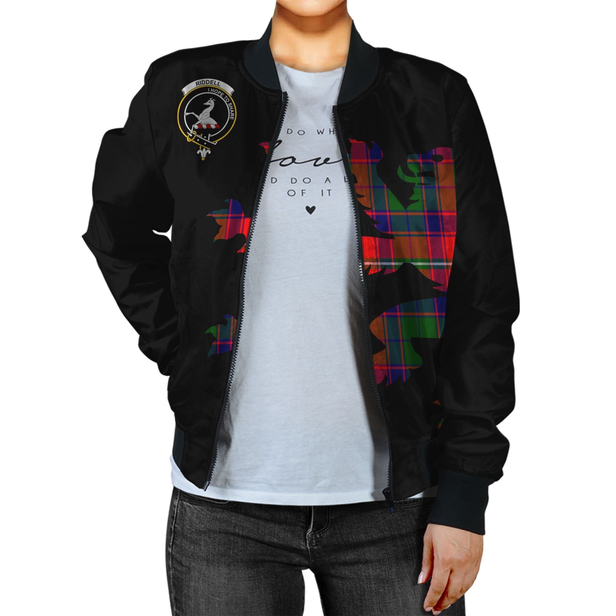 Riddell Tartan Bomber Jacket Lion & Thistle