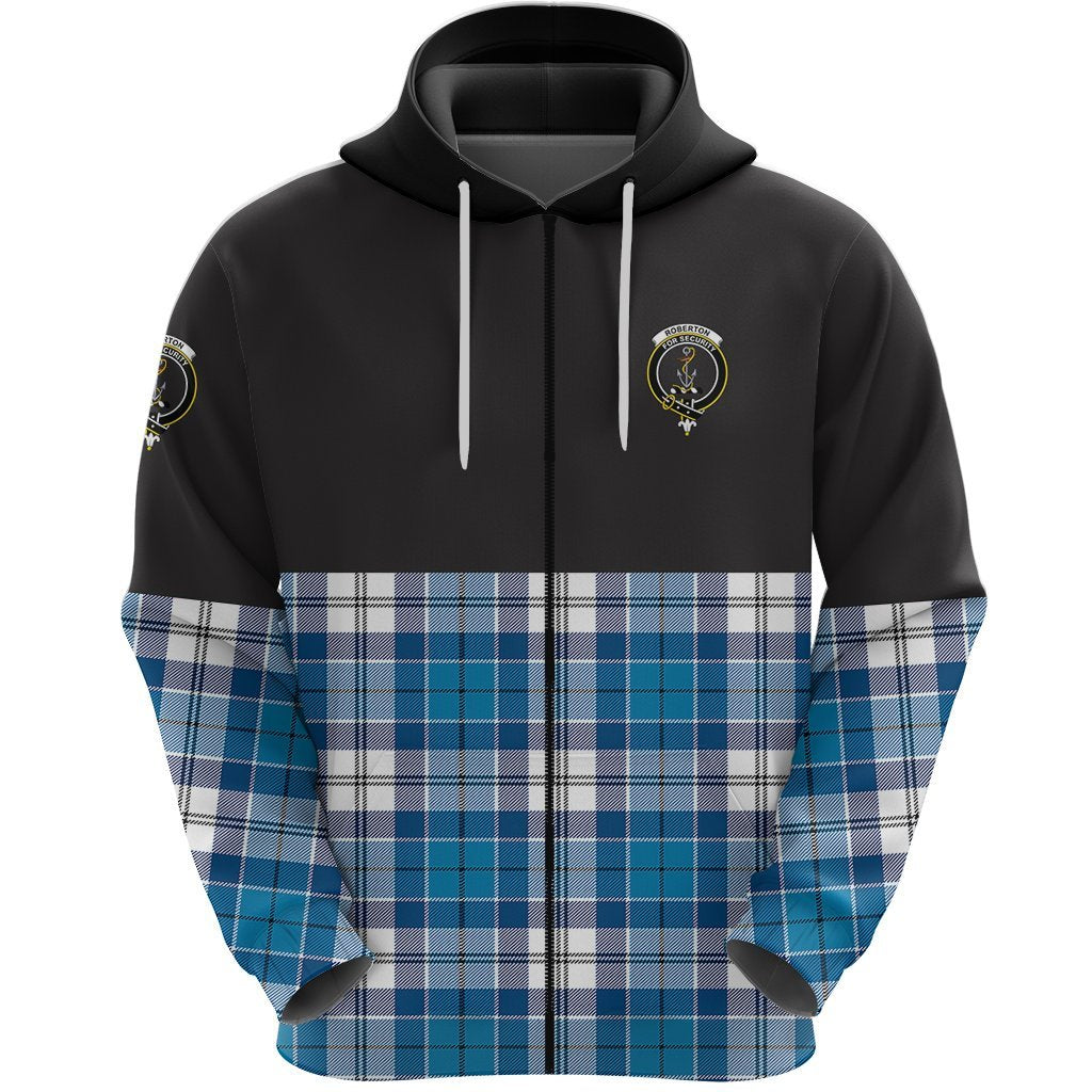 Roberton Clan Half Of Tartan Zipper Hoodie