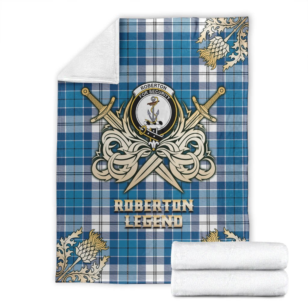 Roberton Tartan Gold Courage Symbol Blanket