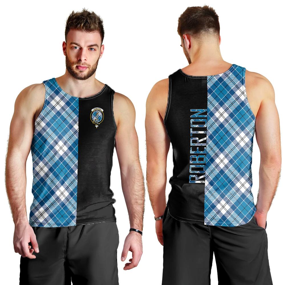 Roberton Tartan Crest Men's Tank Top - Cross Style