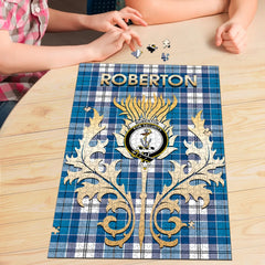 Roberton Tartan Crest Thistle Jigsaw Puzzles