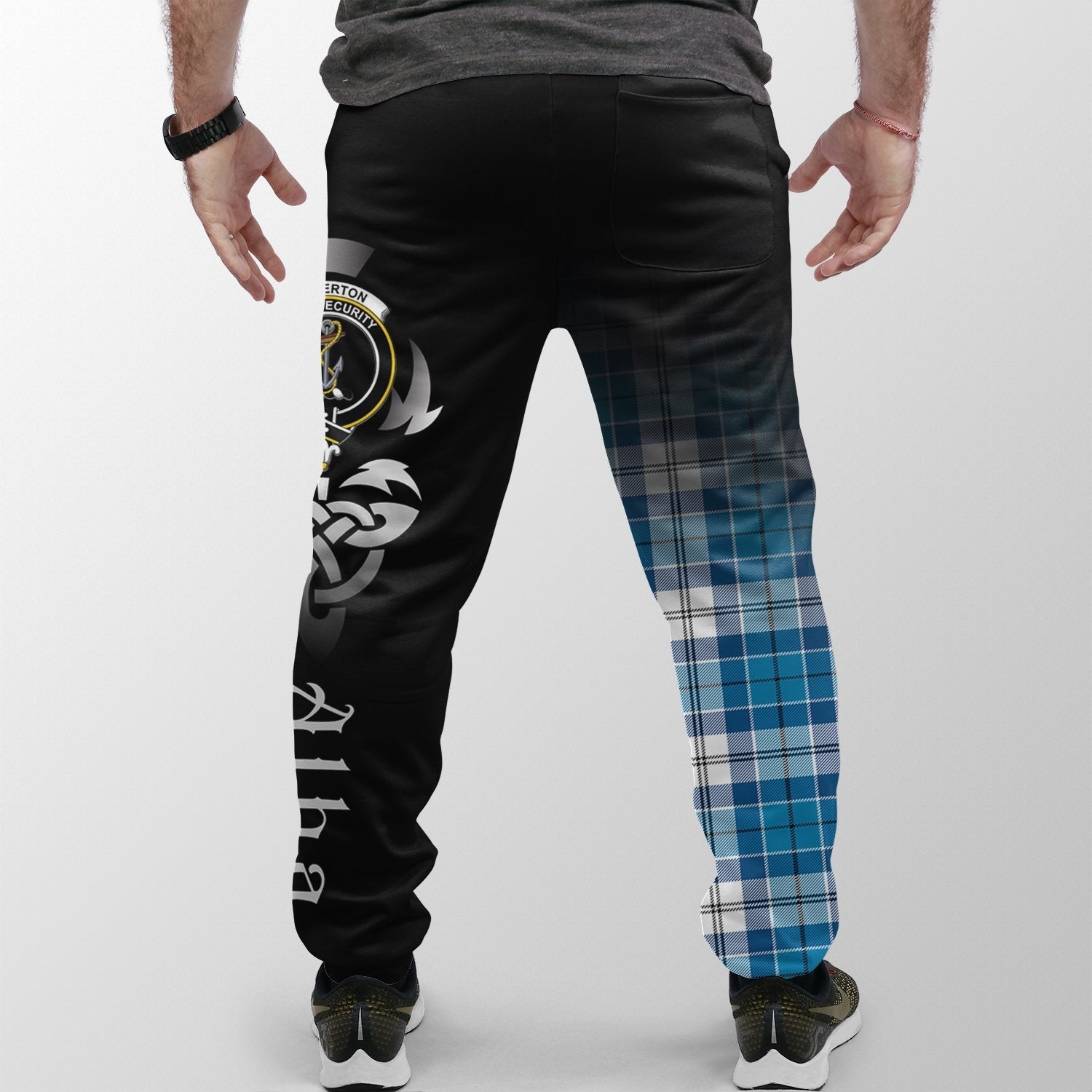 Roberton Tartan Crest Jogger Sweatpants - Alba Celtic Style