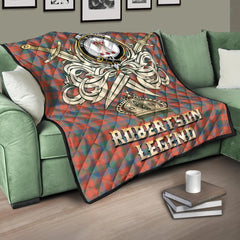 Robertson Ancient Tartan Crest Legend Gold Royal Premium Quilt
