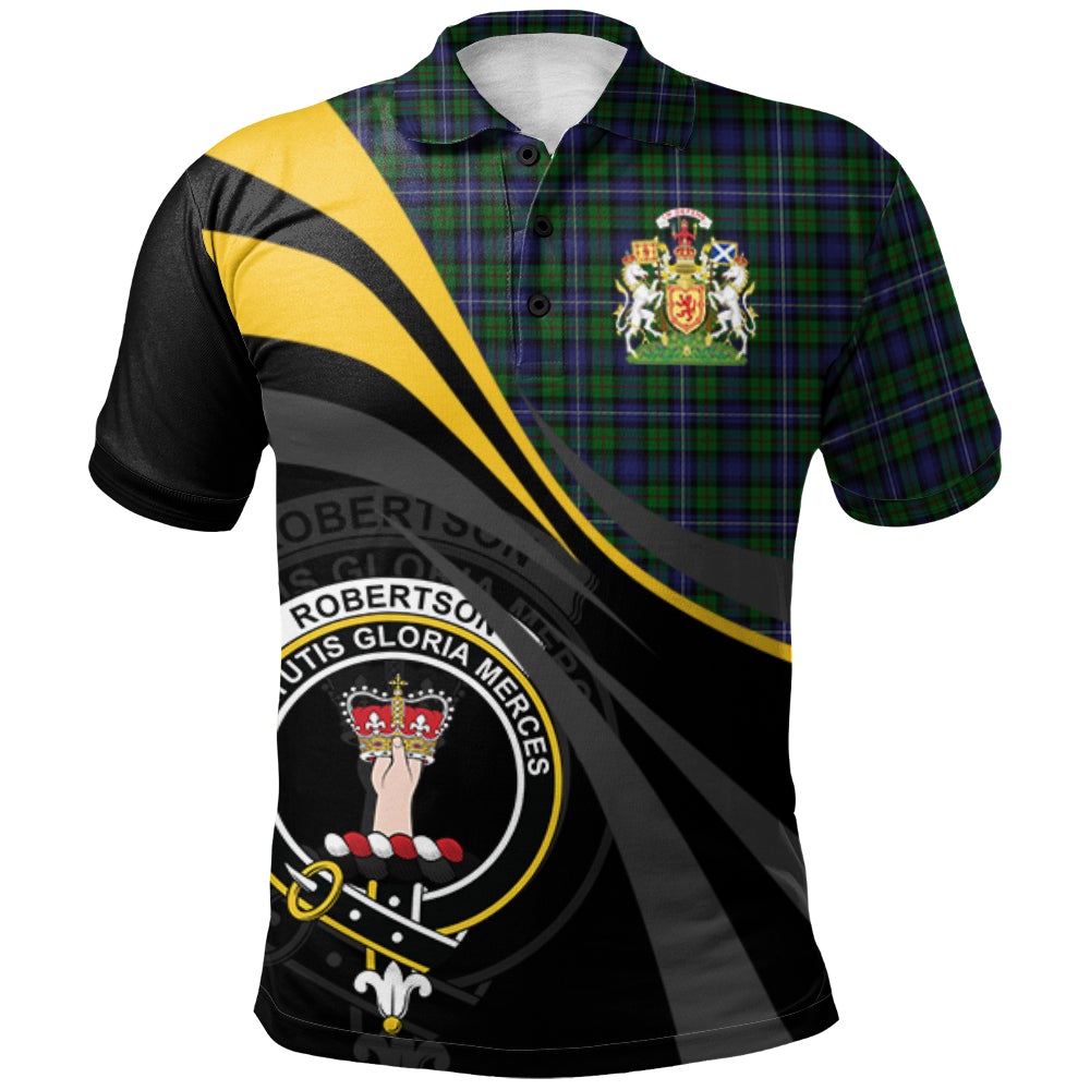 Robertson Hunting 01 Tartan Polo Shirt - Royal Coat Of Arms Style