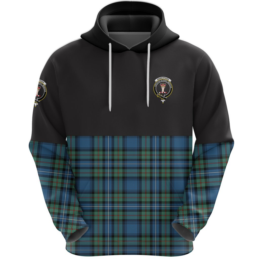 Robertson Hunting Ancient Clan Half Of Tartan Hoodie