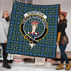 Robertson Hunting Ancient Tartan Crest Quilt