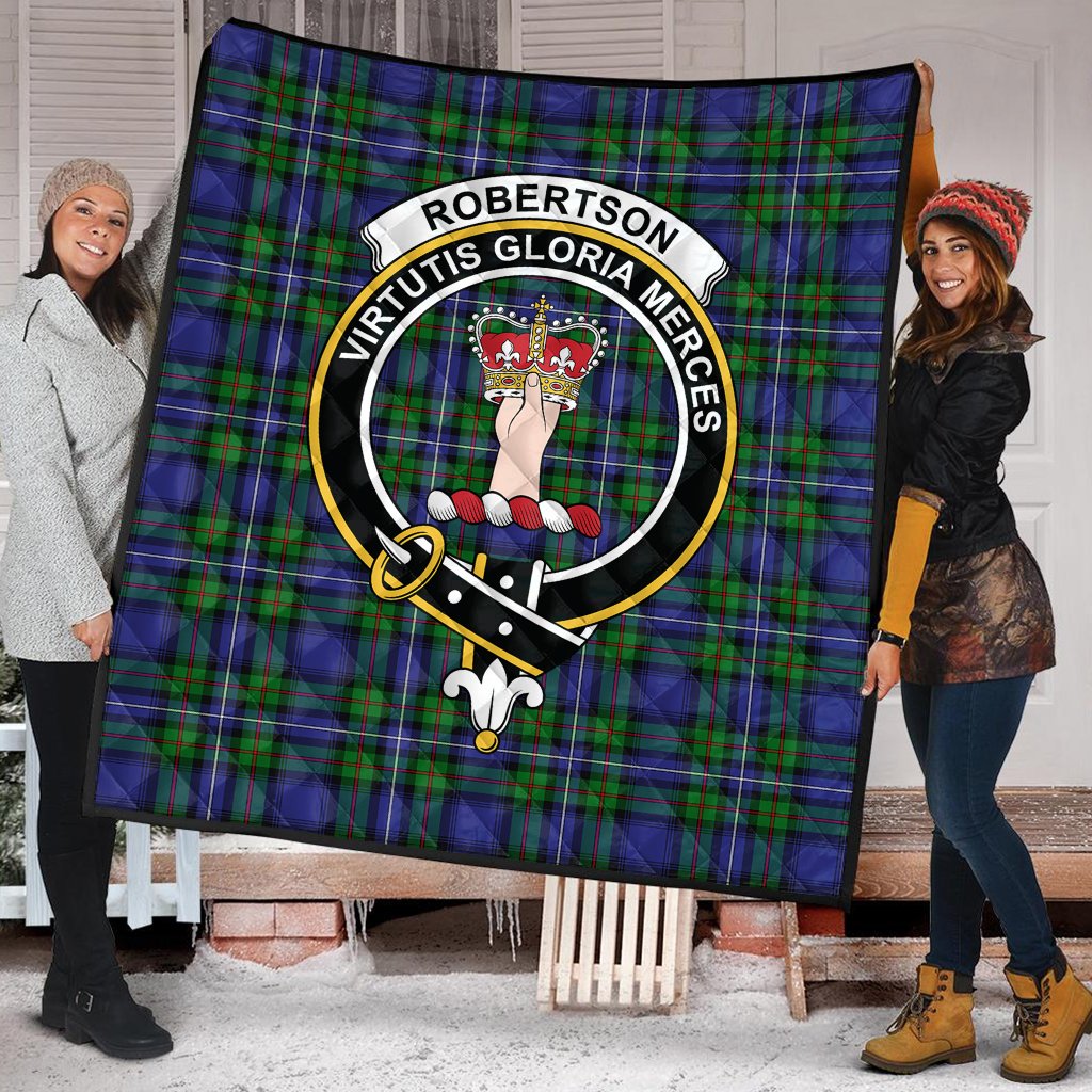 Robertson Hunting Modern Tartan Crest Quilt