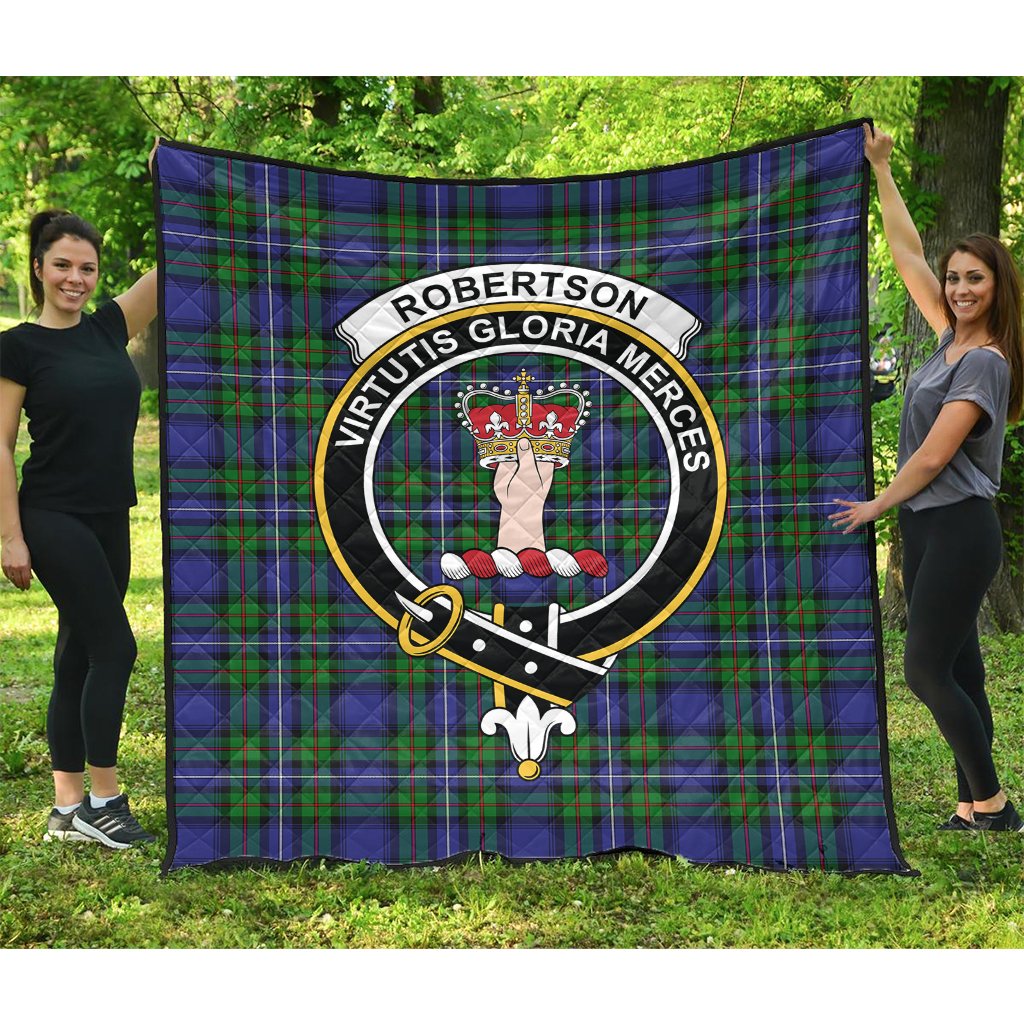 Robertson Hunting Modern Tartan Crest Quilt