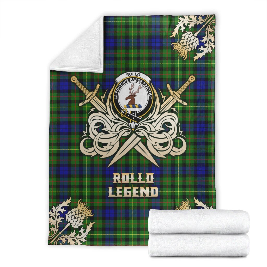 Rollo Modern Tartan Gold Courage Symbol Blanket