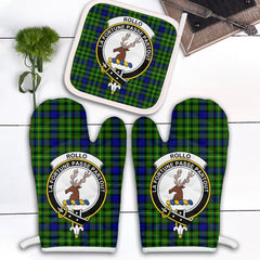 Rollo Modern Tartan Crest Oven Mitt And Pot Holder (2 Oven Mitts + 1 Pot Holder)