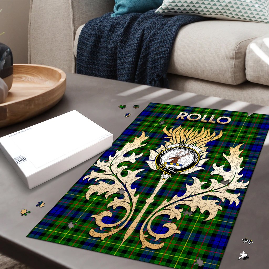 Rollo Modern Tartan Crest Thistle Jigsaw Puzzles