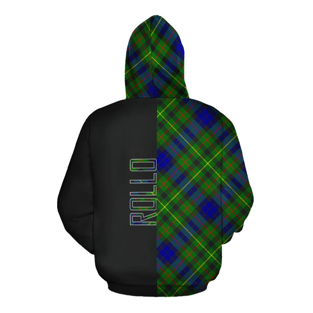 Rollo Modern Tartan Hoodie Half of Me - Cross Style
