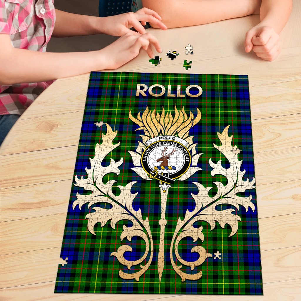 Rollo Modern Tartan Crest Thistle Jigsaw Puzzles