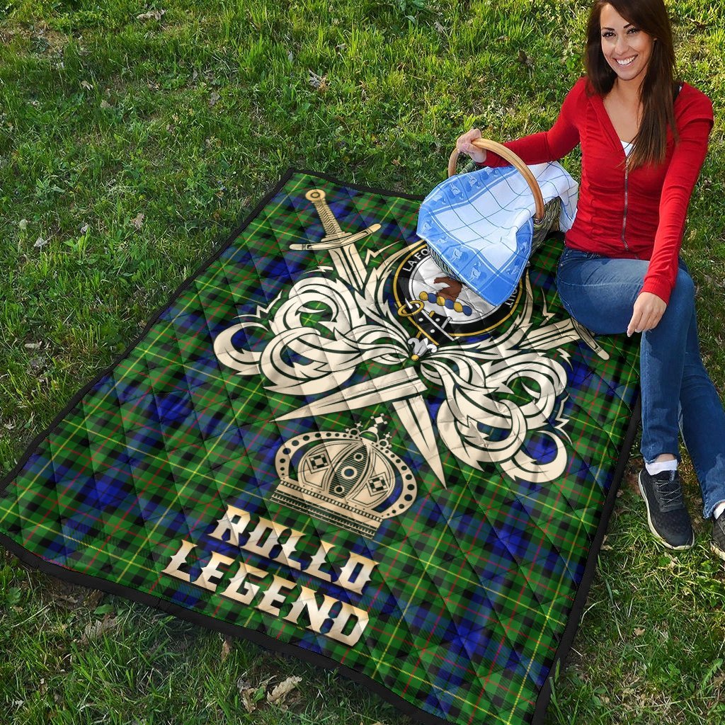 Rollo Modern Tartan Crest Legend Gold Royal Premium Quilt