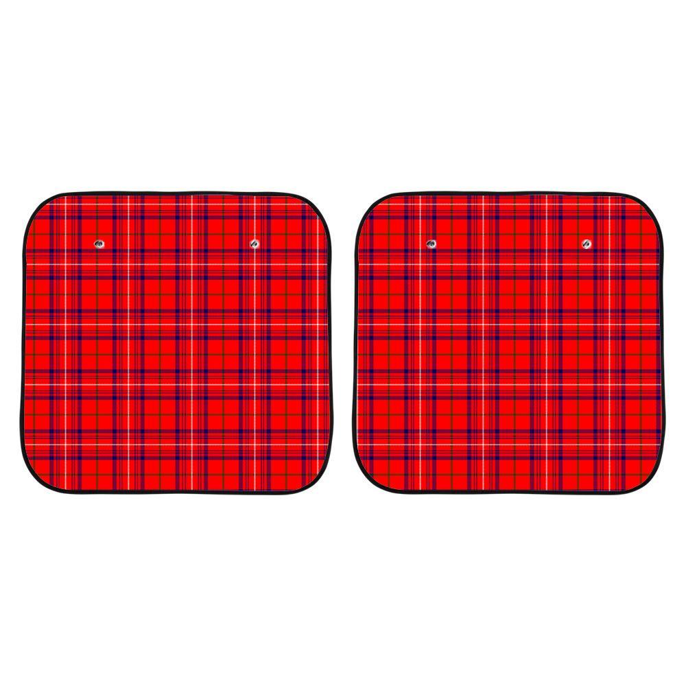 Rose Modern Tartan Car Sun Shade - 2 Pieces