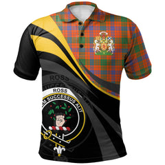 Ross Ancient Tartan Polo Shirt - Royal Coat Of Arms Style