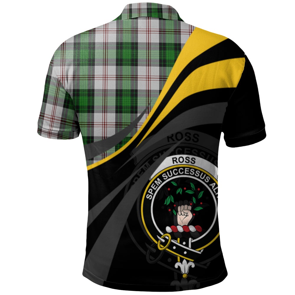 Ross Arisaid Tartan Polo Shirt - Royal Coat Of Arms Style