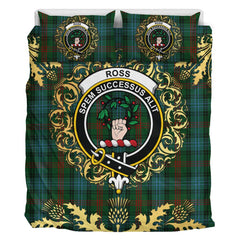 Hunting 01 Tartan Crest Bedding Set - Golden Thistle Style
