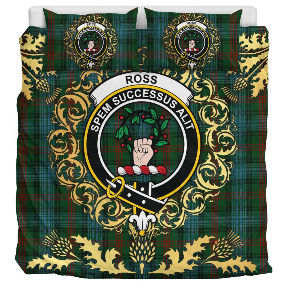 Hunting 01 Tartan Crest Bedding Set - Golden Thistle Style