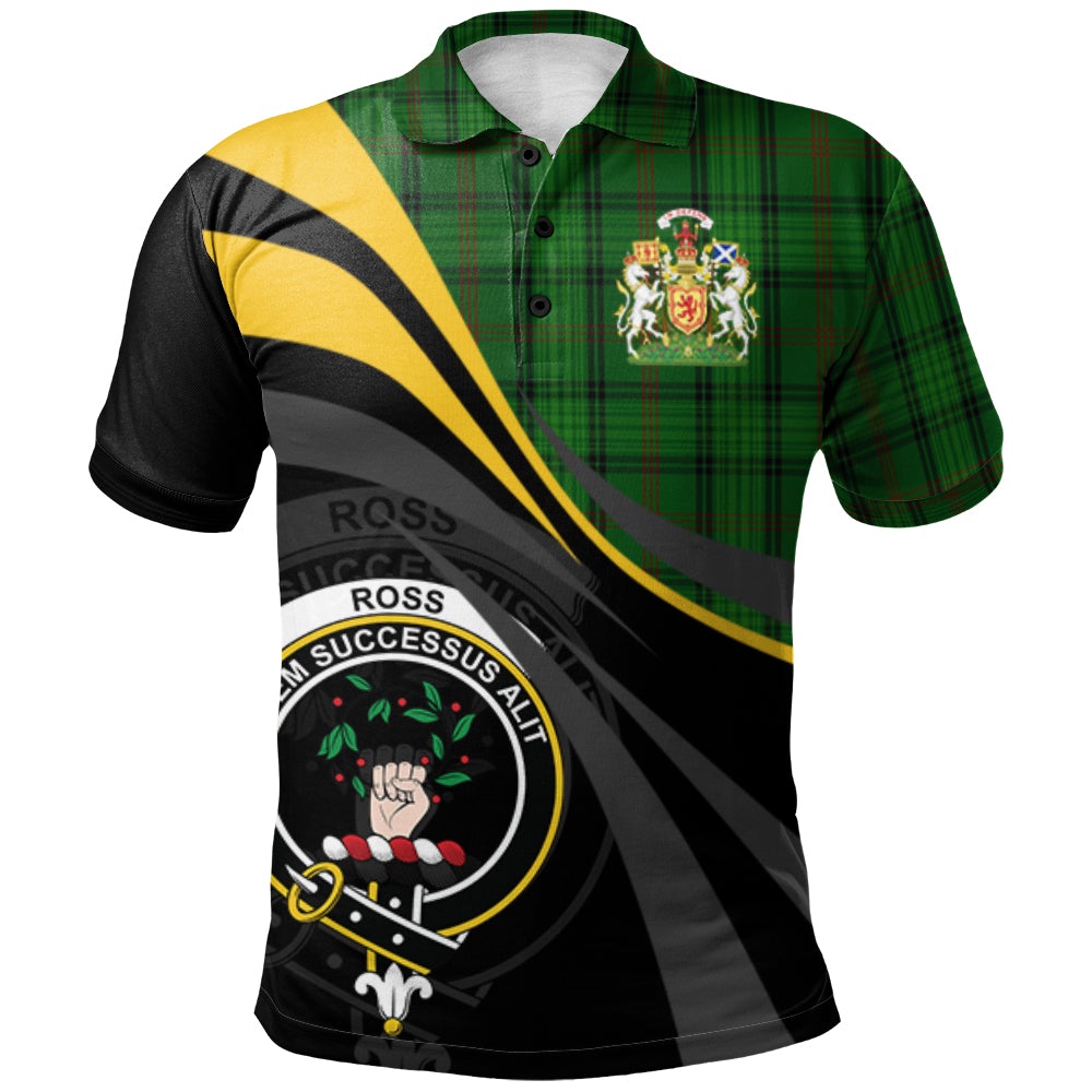 Ross Hunting 03 Tartan Polo Shirt - Royal Coat Of Arms Style