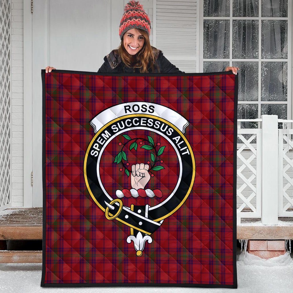 Ross Old Tartan Crest Quilt