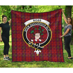 Ross Old Tartan Crest Quilt