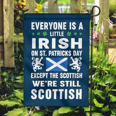 Irish on St Patrick's Day Except Scottish Flag