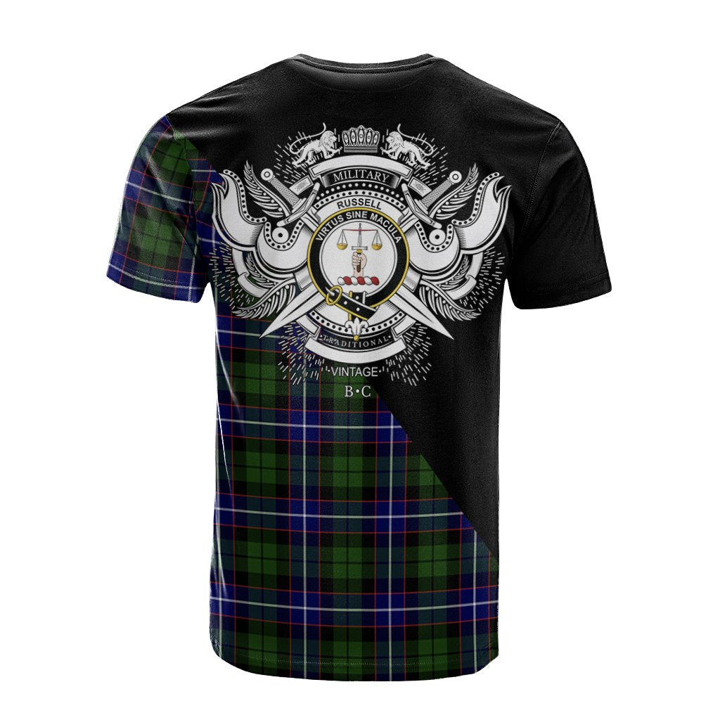 Russell Modern Tartan - Military T-Shirt