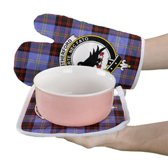 Rutherford Tartan Crest Oven Mitt And Pot Holder (2 Oven Mitts + 1 Pot Holder)