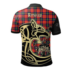Ruthven Modern Tartan Polo Shirt Viking Wolf