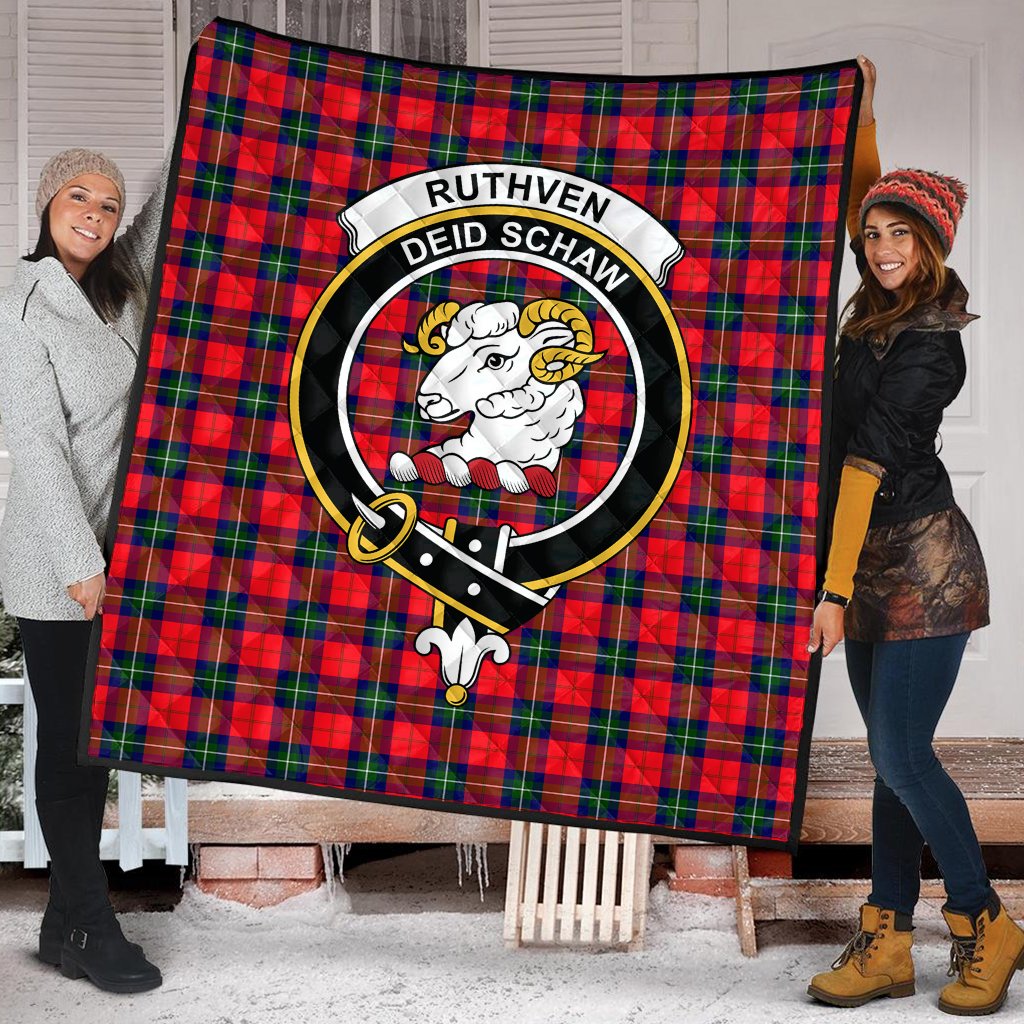Ruthven Modern Tartan Crest Quilt