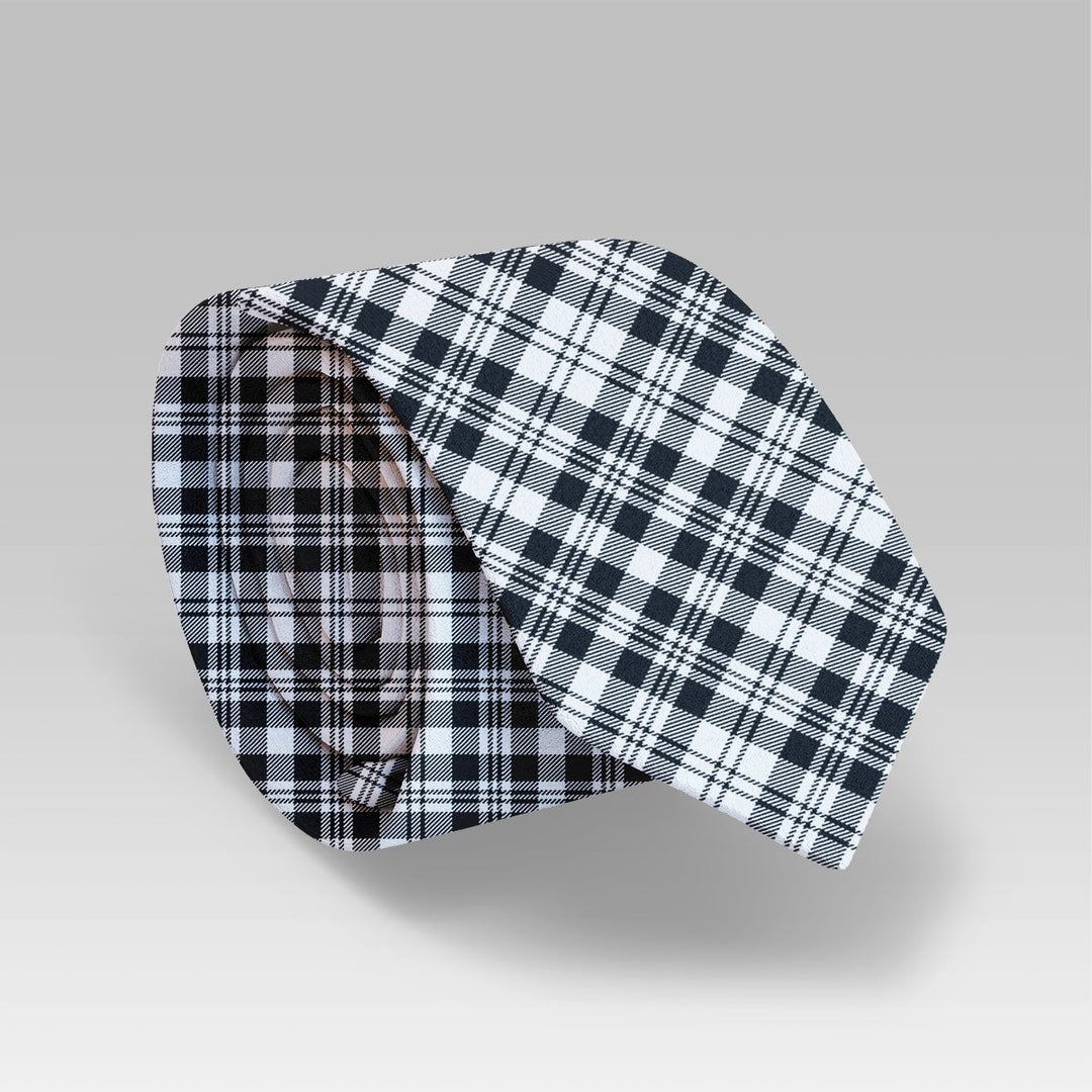 Scott Black & White Modern Tartan Classic Tie