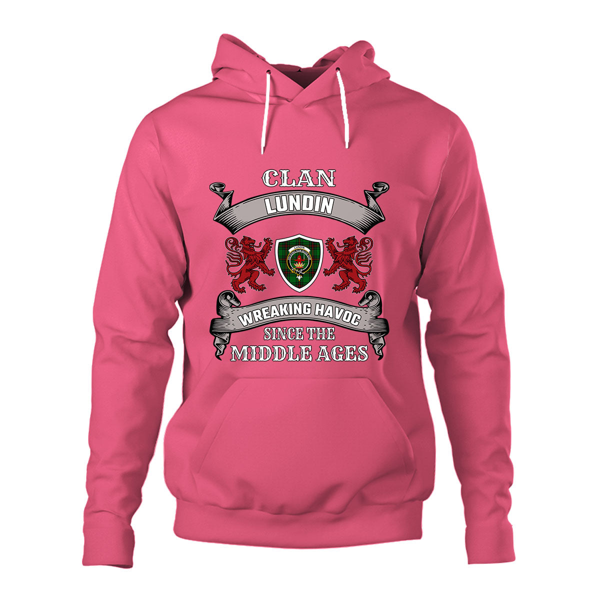 Lundin Family Tartan - 2D Unisex Hoodie