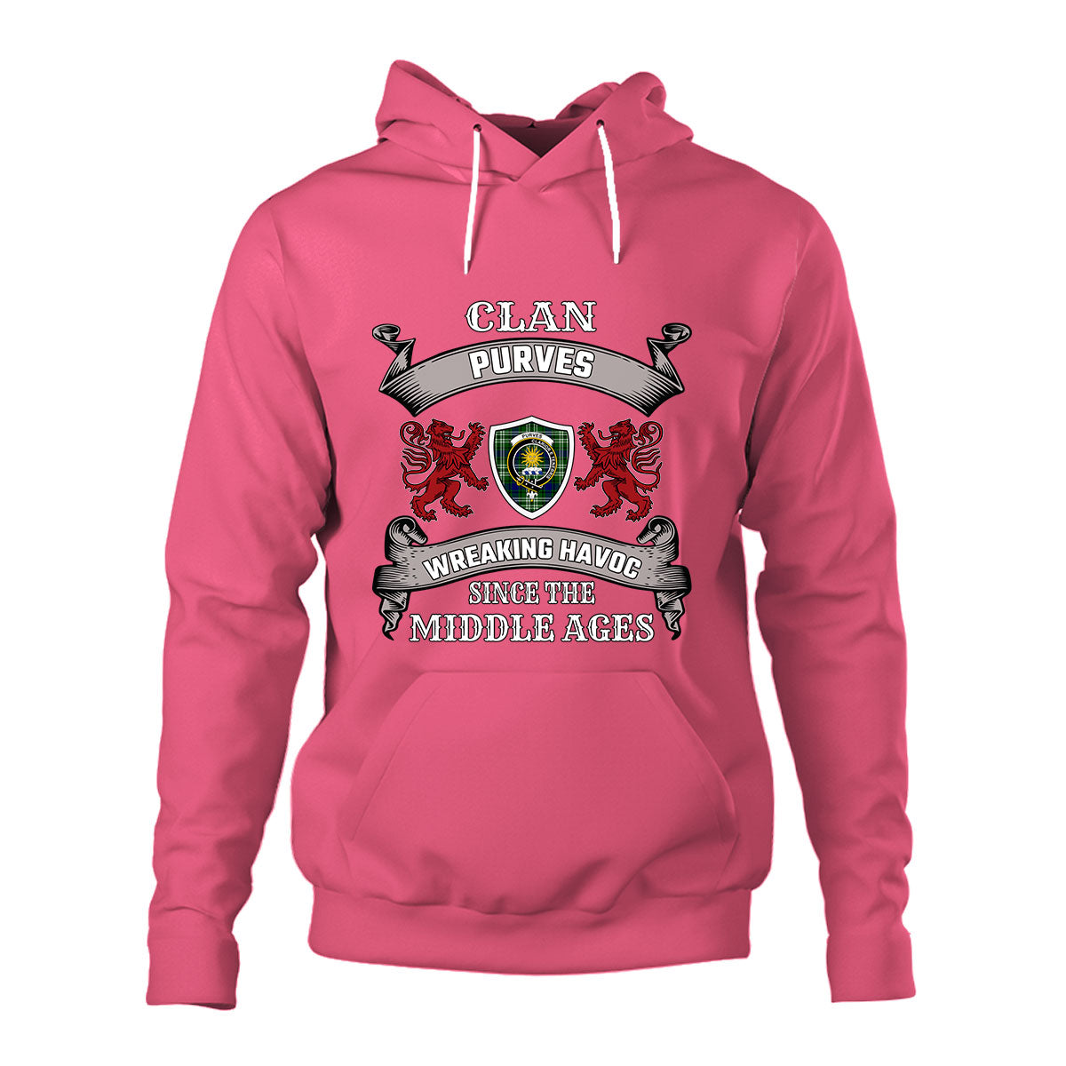 Purves Family Tartan - 2D Unisex Hoodie