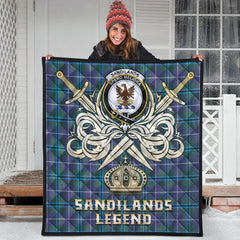 Sandilands Tartan Crest Legend Gold Royal Premium Quilt