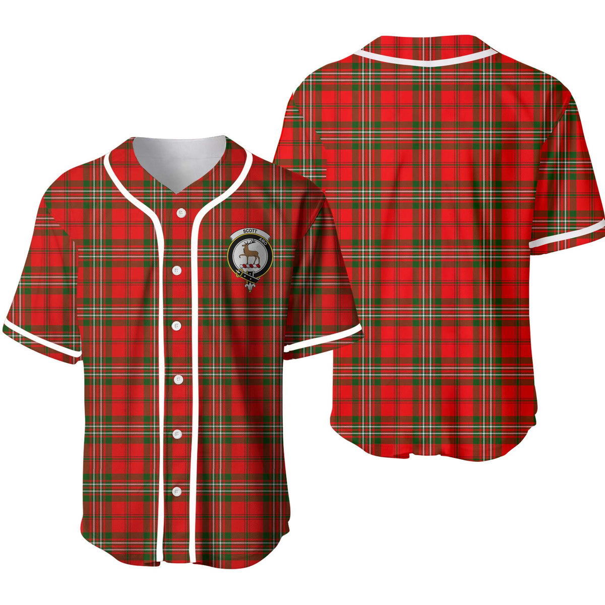 Scott Tartan Unisex Baseball Jersey