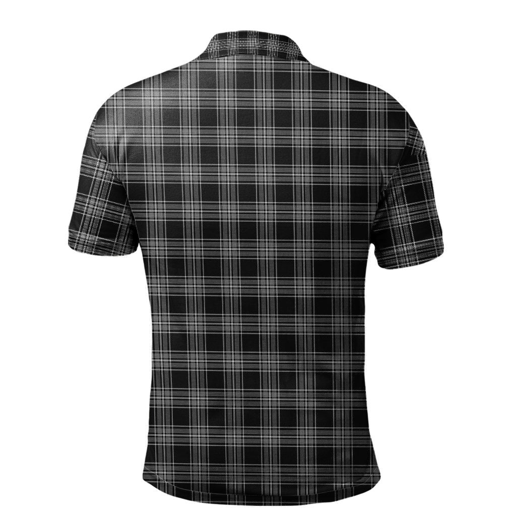 Scott Black and White Tartan Polo Shirt