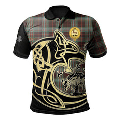 Scott Brown Ancient Tartan Polo Shirt Viking Wolf