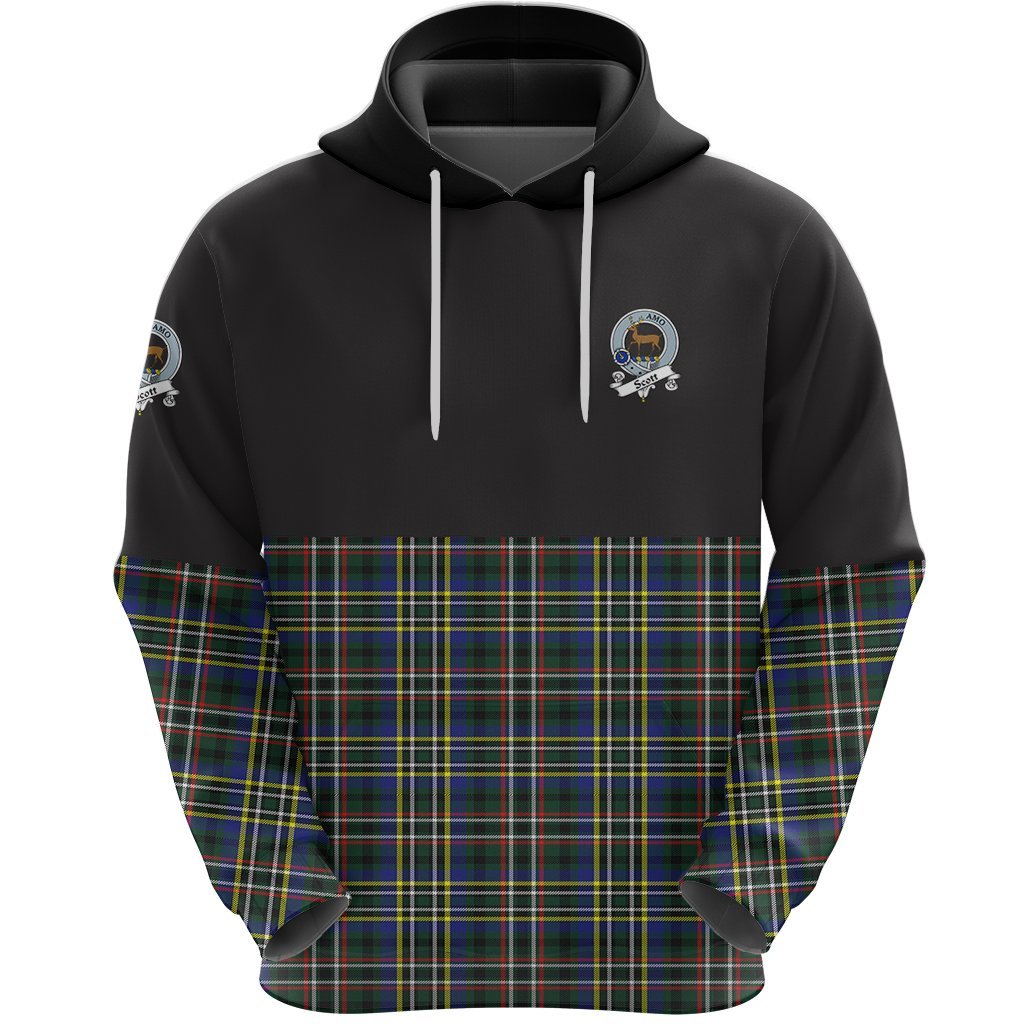 Scott Green Modern Clan Half Of Tartan Hoodie