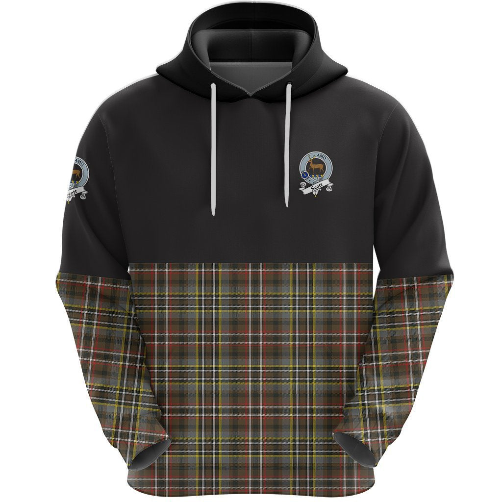 Scott Green Weathered Clan Half Of Tartan Hoodie