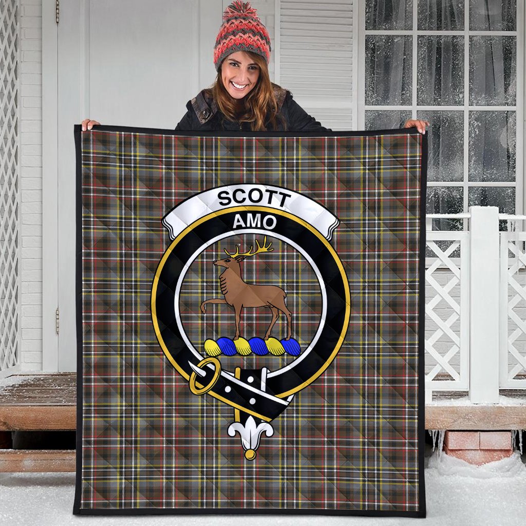 Scott Green Weathered Tartan Crest Quilt