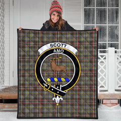 Scott Green Weathered Tartan Crest Quilt