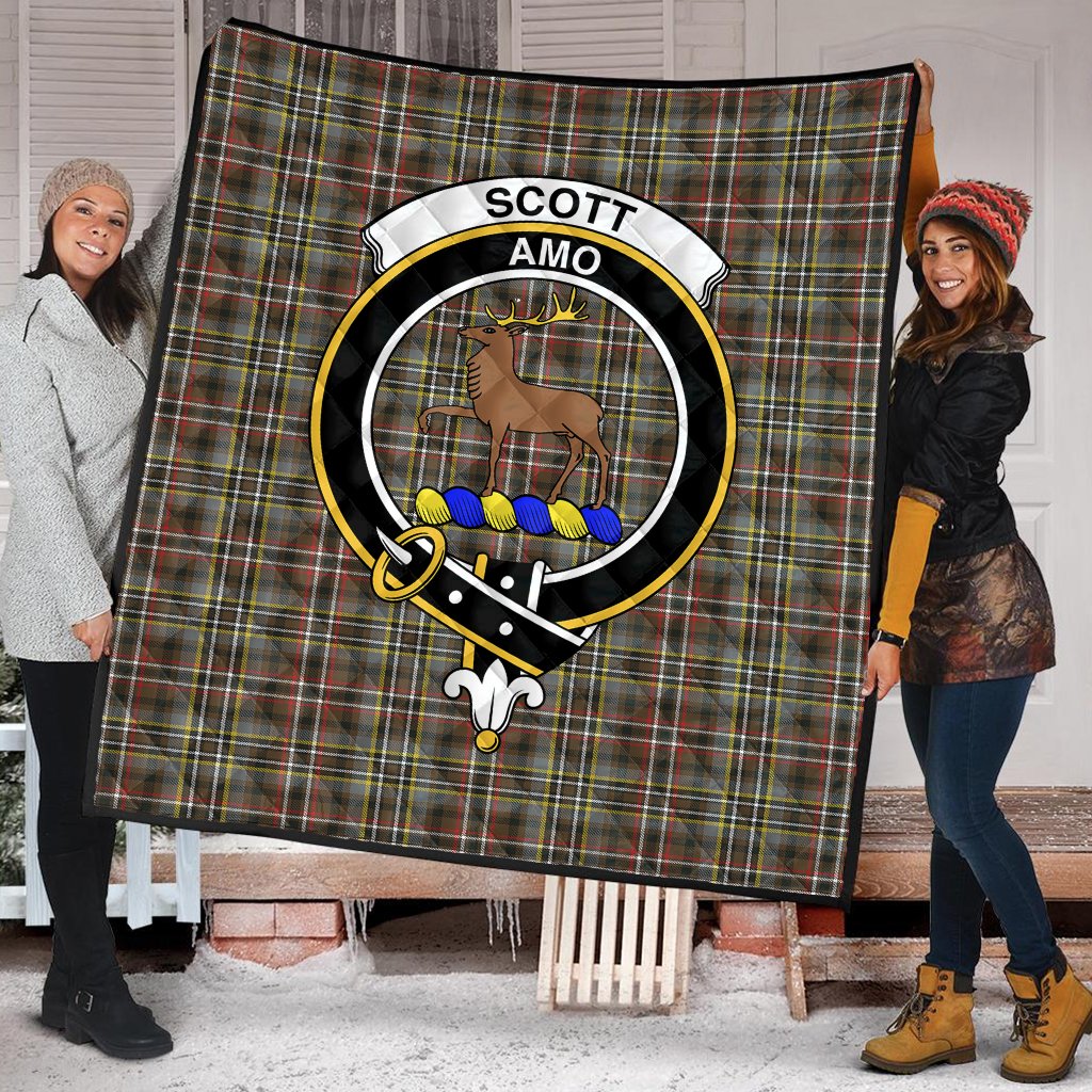 Scott Green Weathered Tartan Crest Quilt