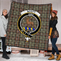 Scott Green Weathered Tartan Crest Quilt