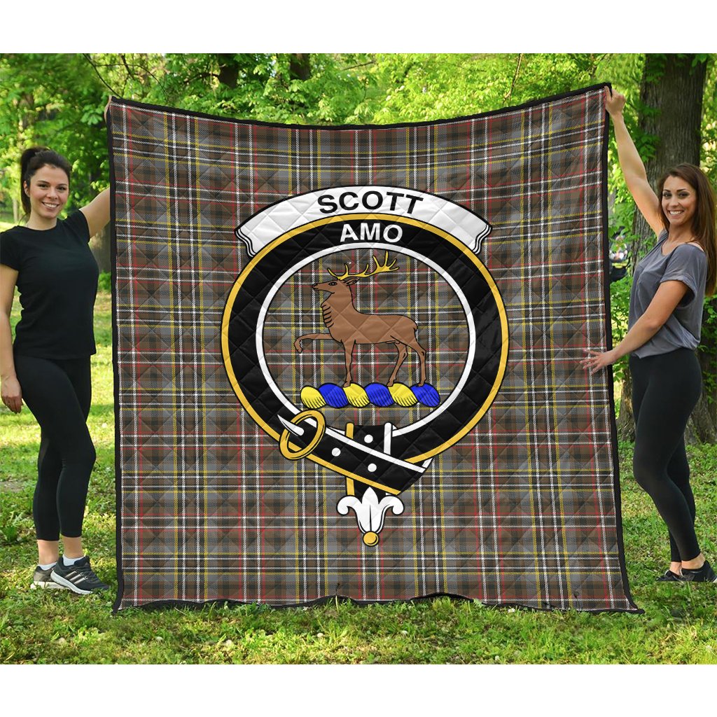 Scott Green Weathered Tartan Crest Quilt